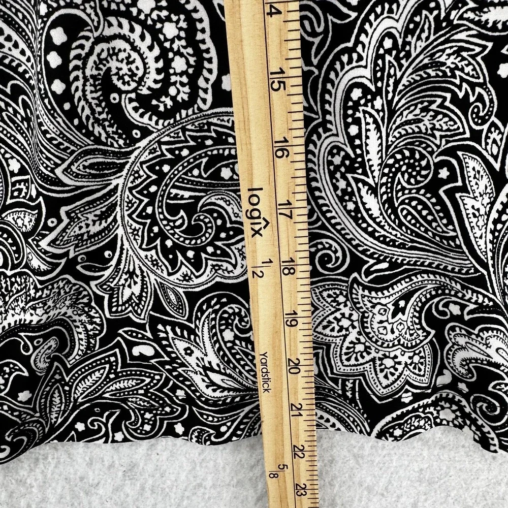 Michael Kors Blouse Womens Small Paisley Print‎ Lace Up Long Sleeve Top